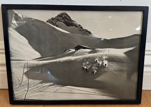 Vintage ski print - vintage,