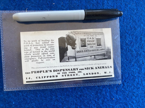 Vintage 1930s wwii arp - pet, gas