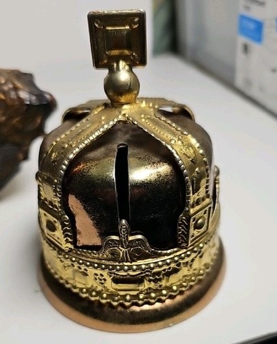 Vintage 1930s crown money box - crown,
