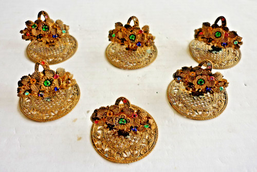 Six vintage 1930 filigree - vintage, 1930's