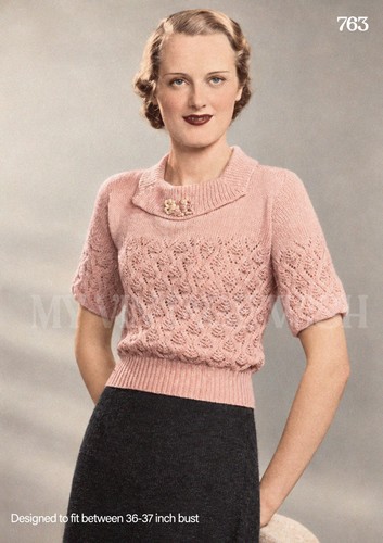 1930s lace jumper - 1930s,