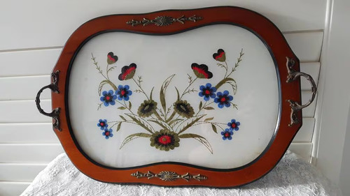 Vintage serving tray - , wood