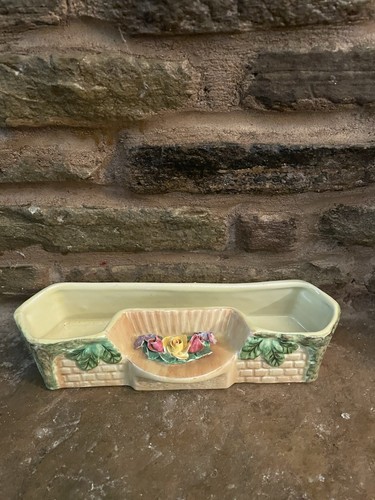 Vintage trinket dish floral - dish,