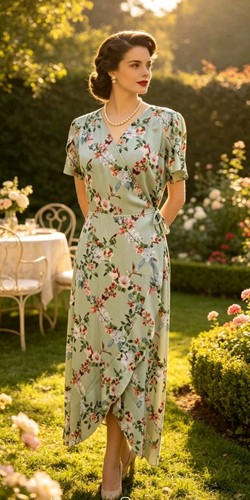 Vintage 1940s style sage - vintage,