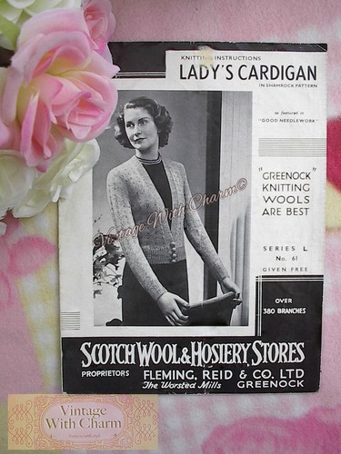 Vintage 1930s knitting pattern - vintage,