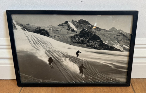 Vintage ski print original - vintage,