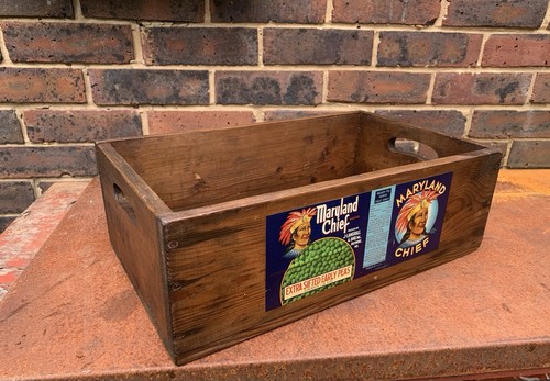 1930s wooden crate - wooden, with