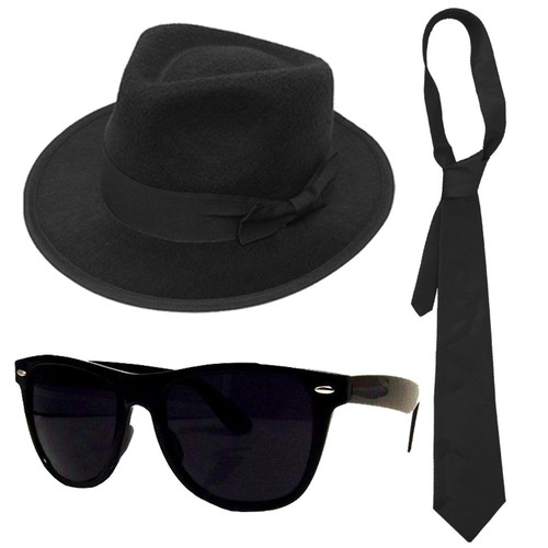 Adults gangster set - set, blue