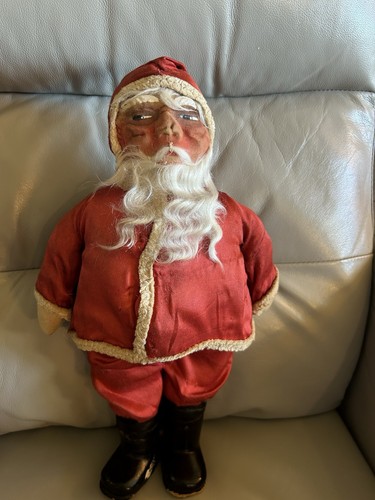 Vintage cloth mask face santa - cloth,