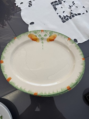 Vintage serving plate oval - vintage,