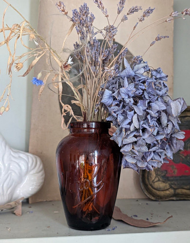Vintage glass virol jar - vintage,