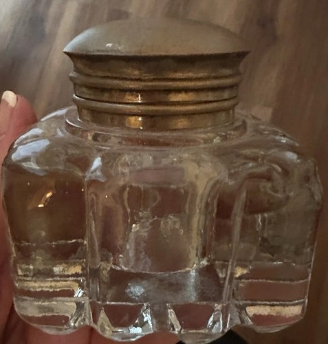 Inkwell pot antique - pot, heavy