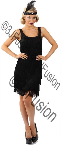 Adult ladies black - adult, flapper